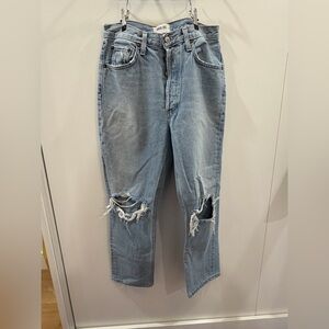 AGOLDE Riley High-Rise Cropped Jeans Color: CLEAR SKIES
Size: 28